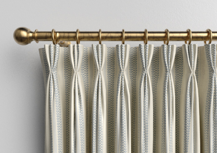 Trellis Prints, Noble Stripe Raffs Blue - Made to Measure Curtains - Image 11